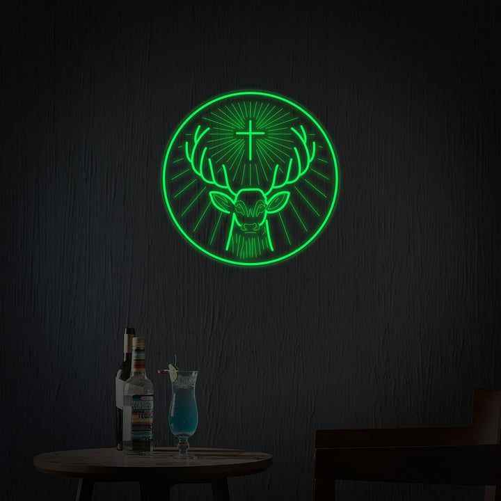 "Deutscher Jägermeister-Likör" Neonschrift