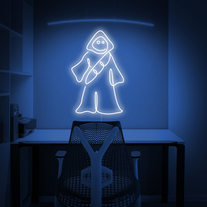Wüsten-Sci-Fi Figur Neonschild