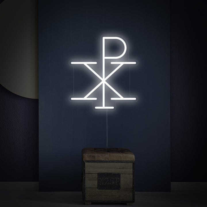 "Jesus Monogramm Von Christus Chi Rho" Neonschrift