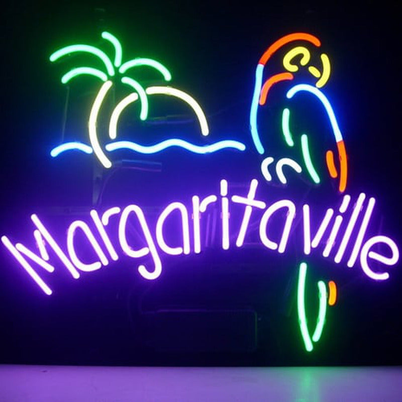 "Jimmy Buffett Margaritaville Paradise Parrot Beer" Neonschrift