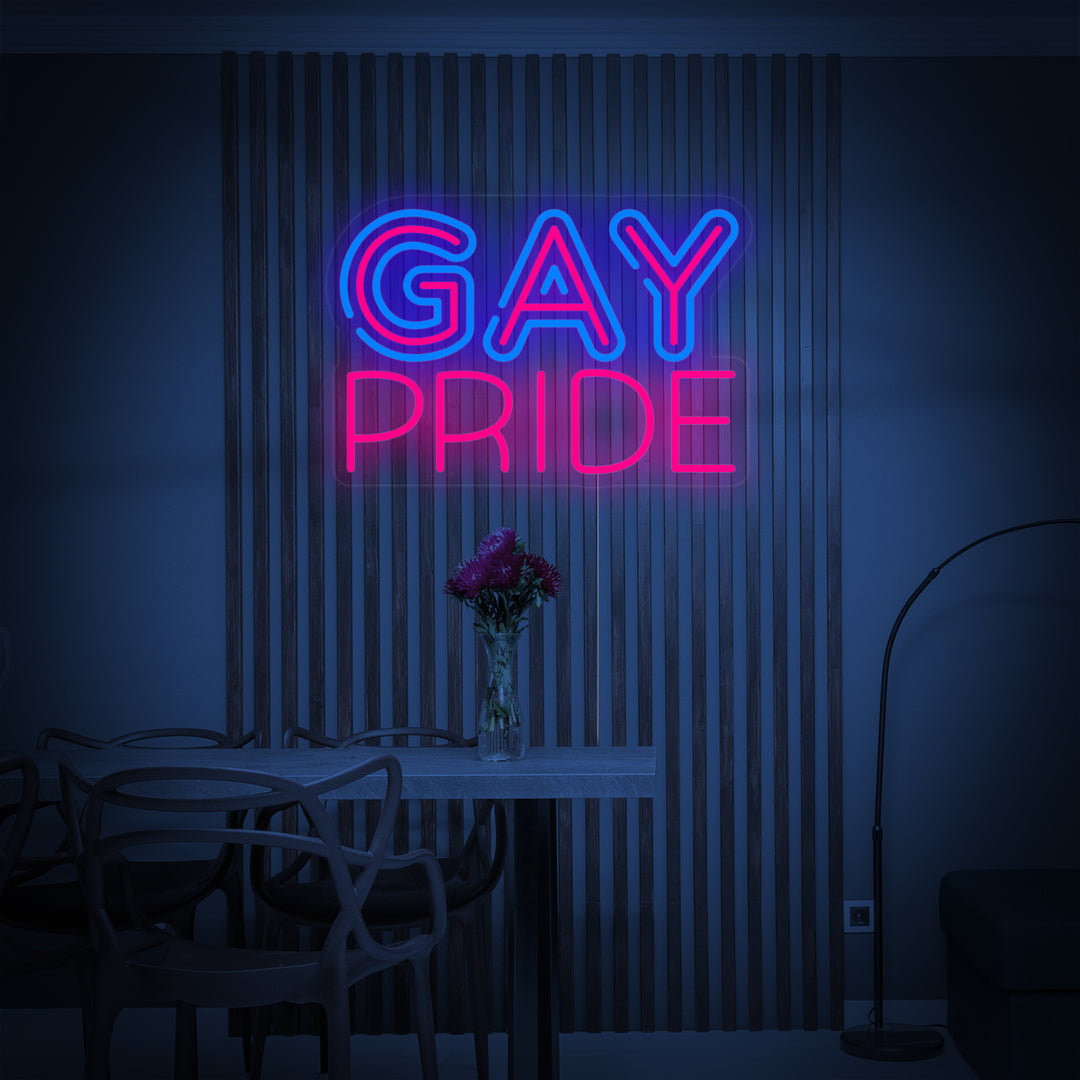 "Regenbogenflagge Lgbt-Stolz Einzigartig, Gay Pride" Neonschrift