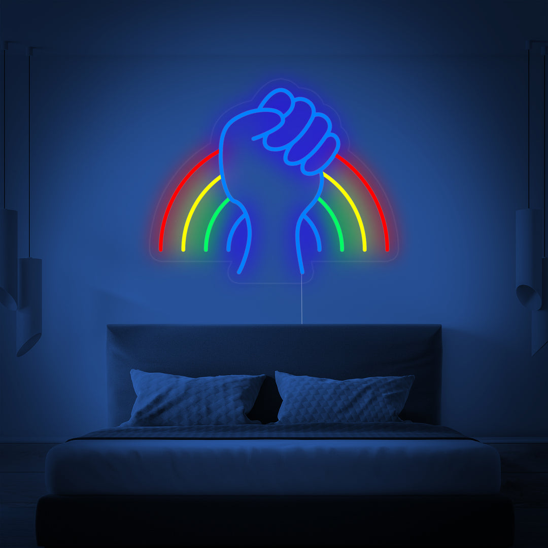 "Regenbogenflagge Lgbt-Stolz Einzigartig" Neonschrift