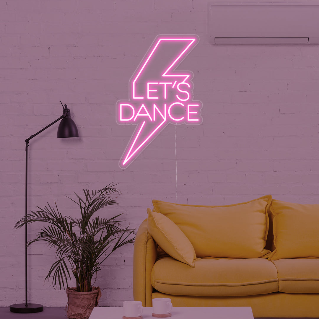 "Lets Dance" Neonschrift