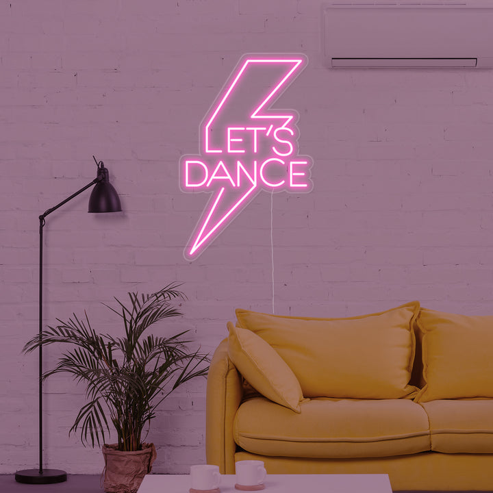 "Lets Dance" Neonschrift