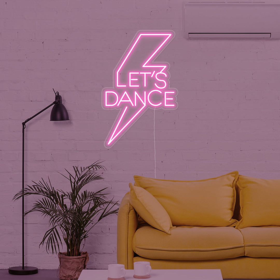 "Lets Dance" Neonschrift (Lagerbestand: 3 Einheiten)