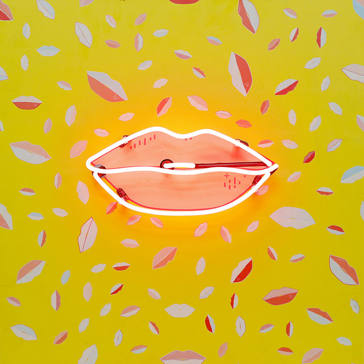 "Lips" Neon auf Leinwand