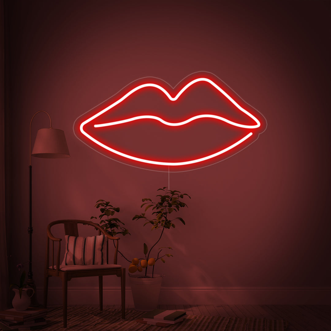 "Lippen" Neonschrift