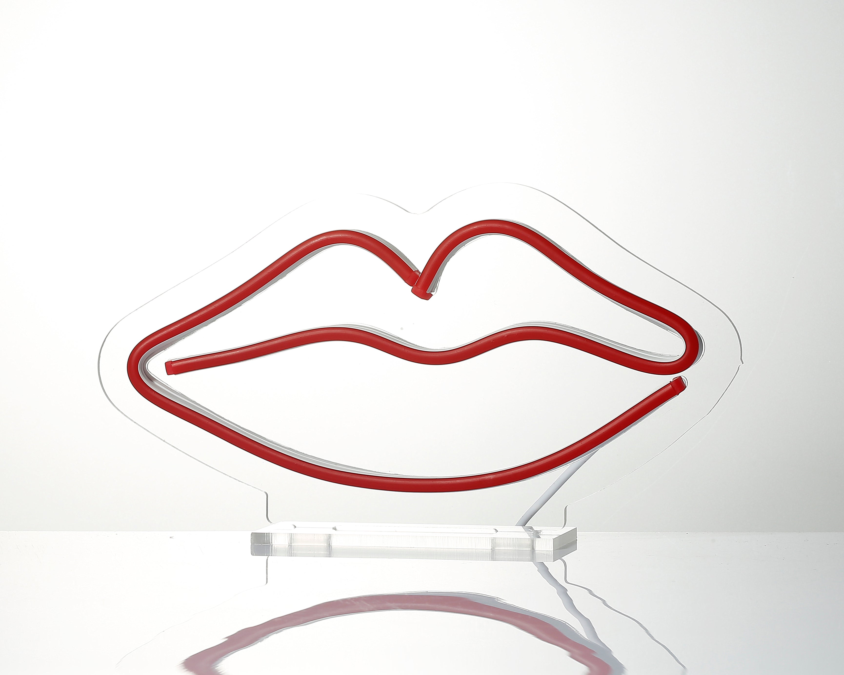 "Lippen" Desk LED Neonschrift