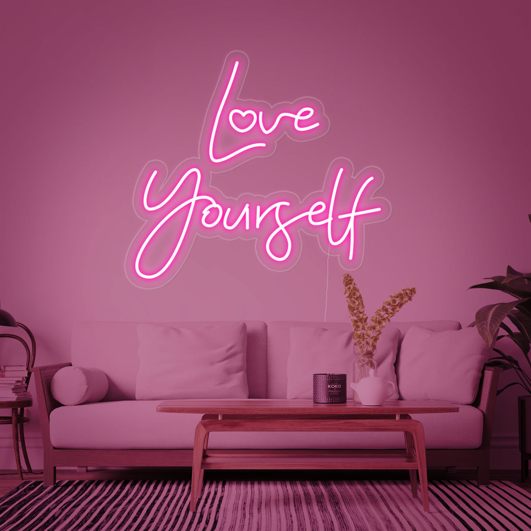"Love Yourself" Neonschrift