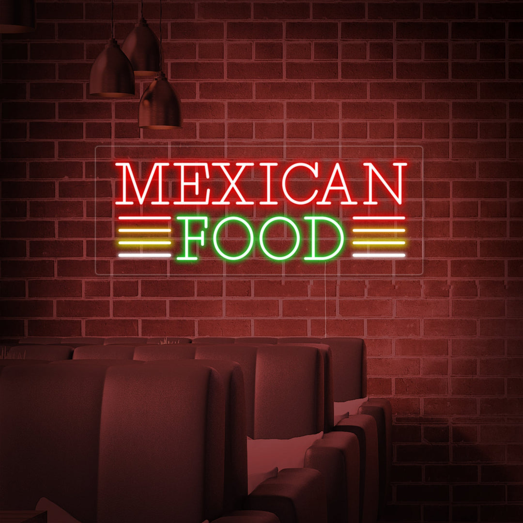 "MEXICAN FOOD" Neonschrift