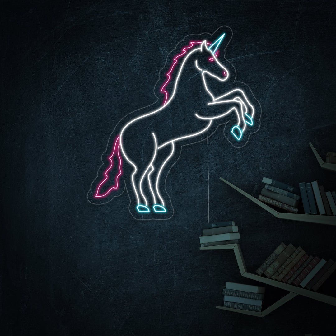 "Magisches Einhorn Pferd" Neonschrift