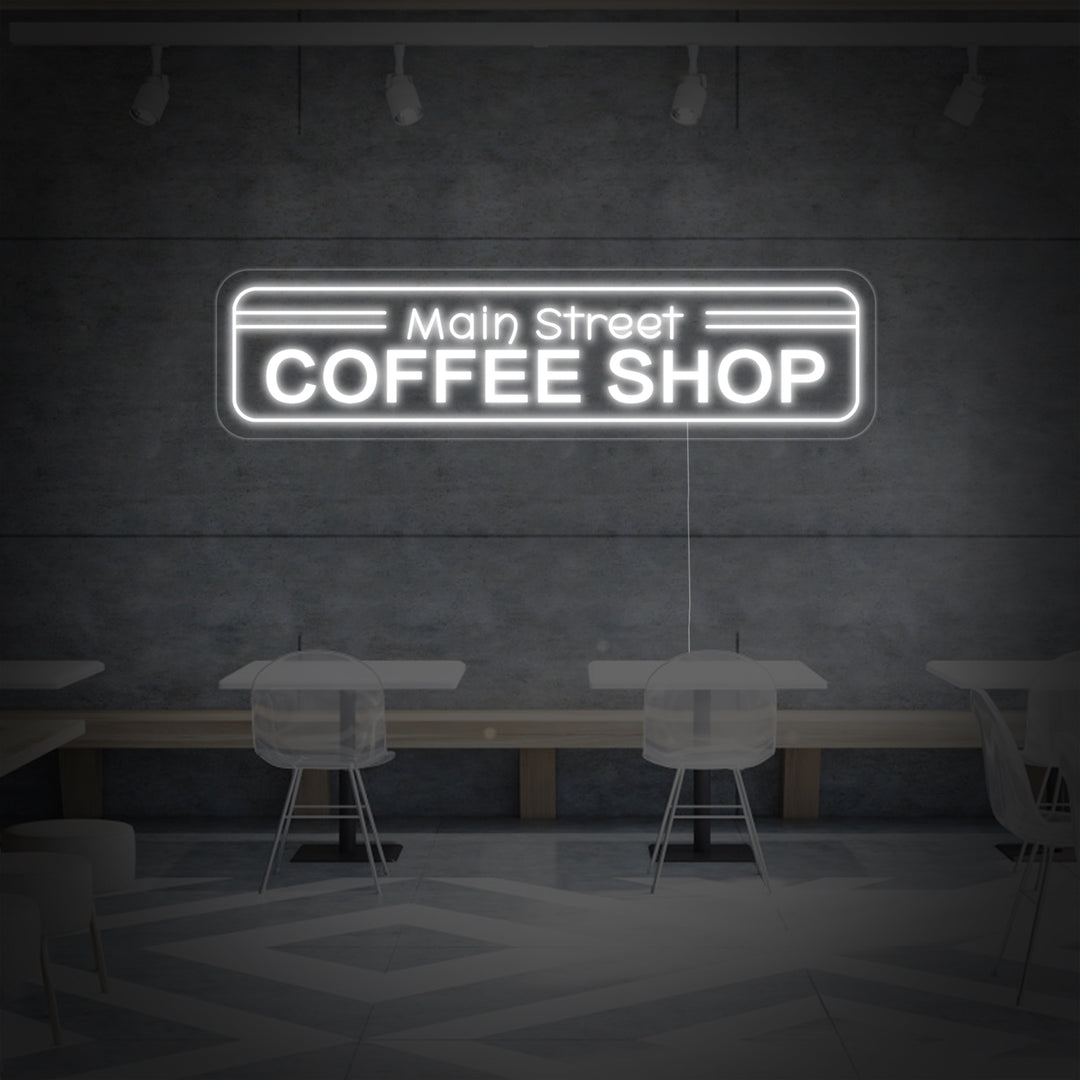 "Main Street Coffee Shop" Neonschrift