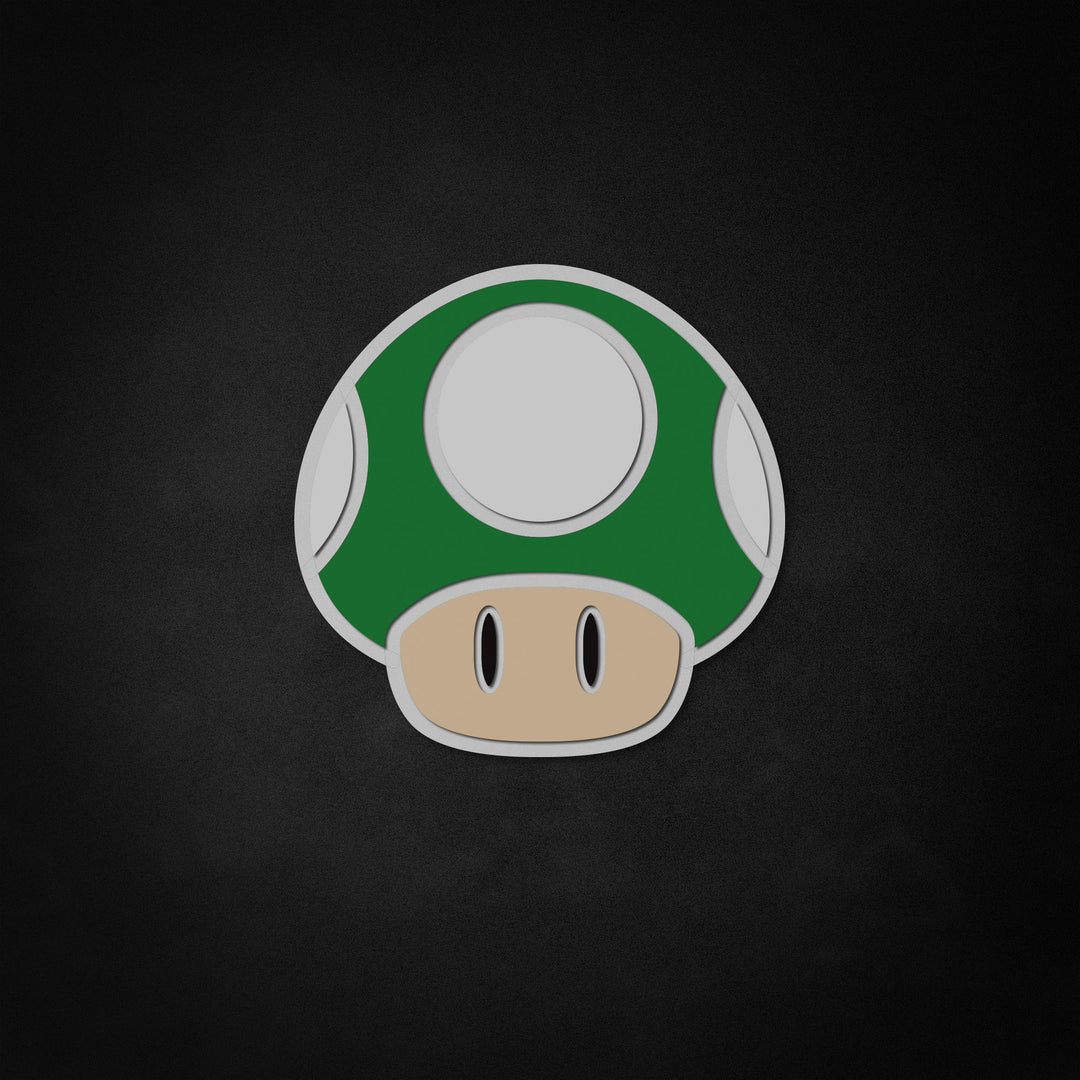 "Mario 1 up Mushroom" Neon Like