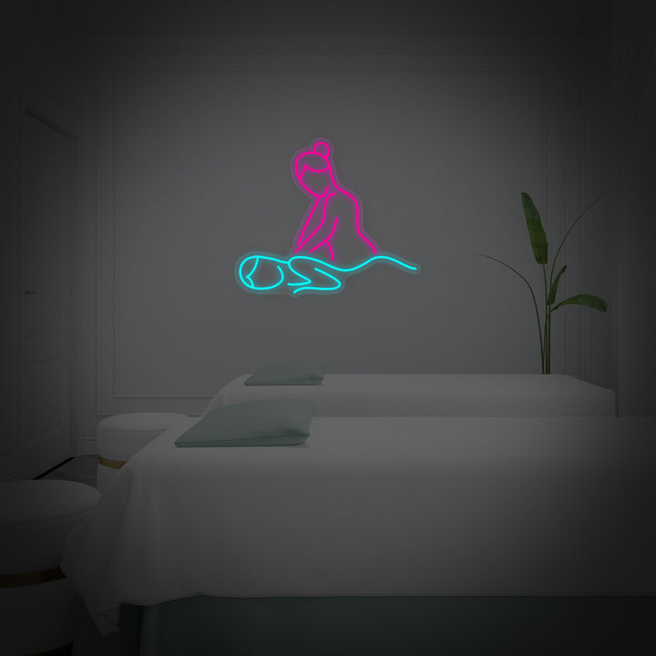 "Thai-Massage Und Hautpflege" Neonschrift