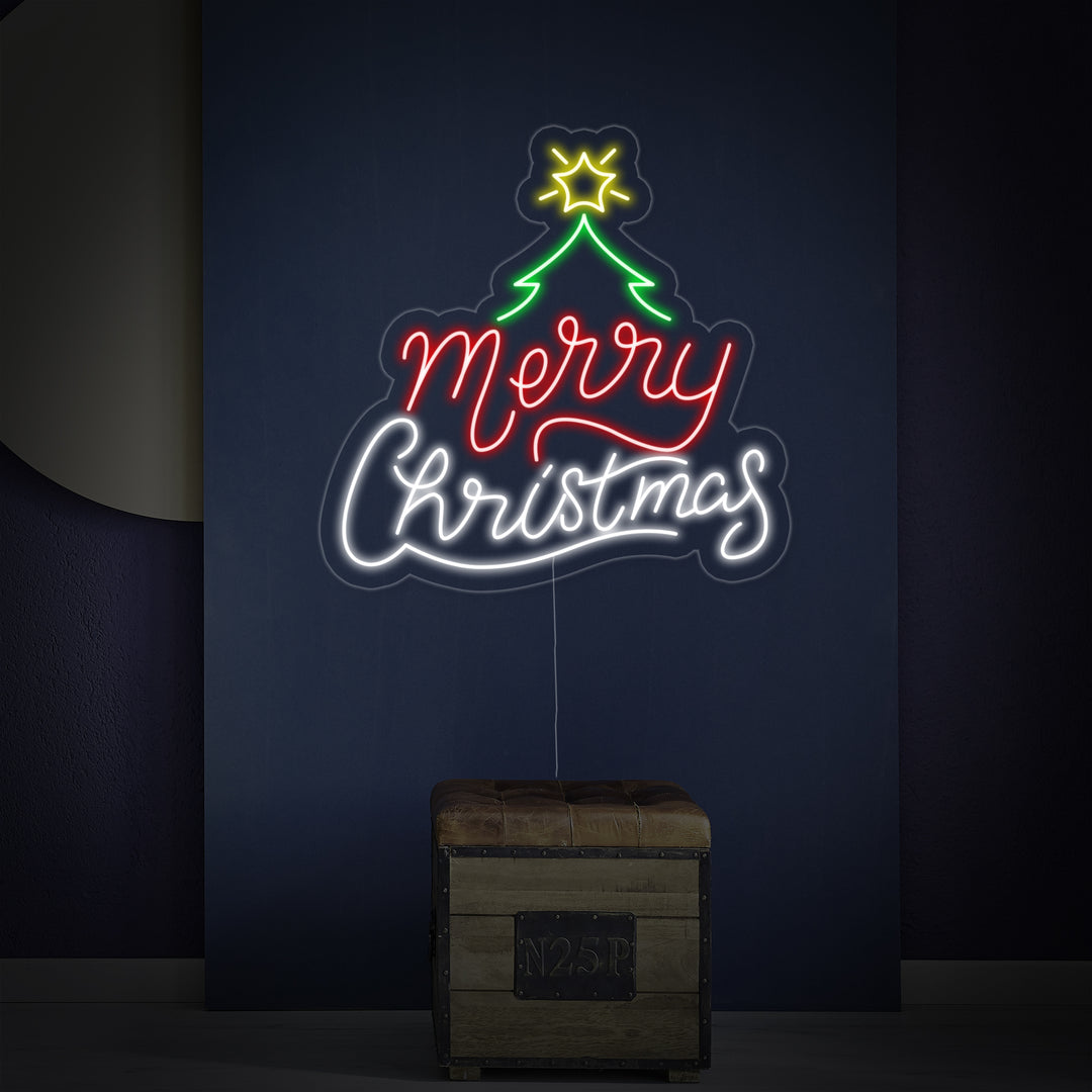 "Merry Christmas" Neonschrift