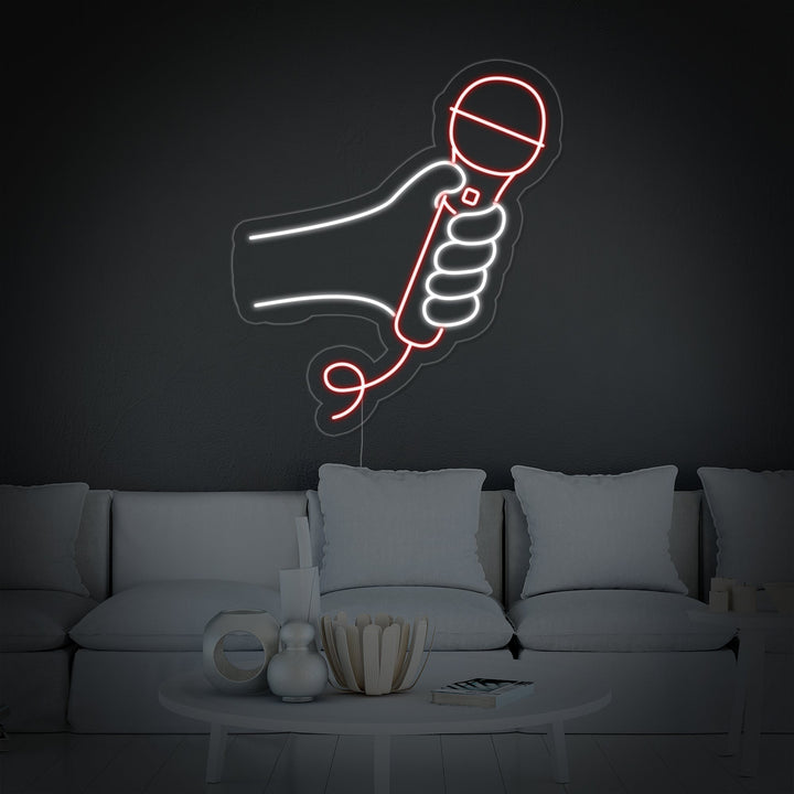 "Mikrofon Karaoke" Neonschrift