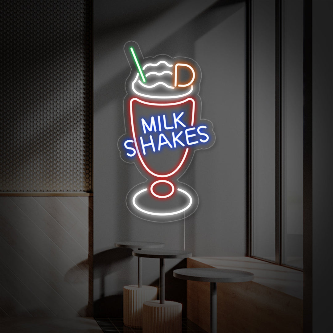 "Milk Shakes" Neonschrift