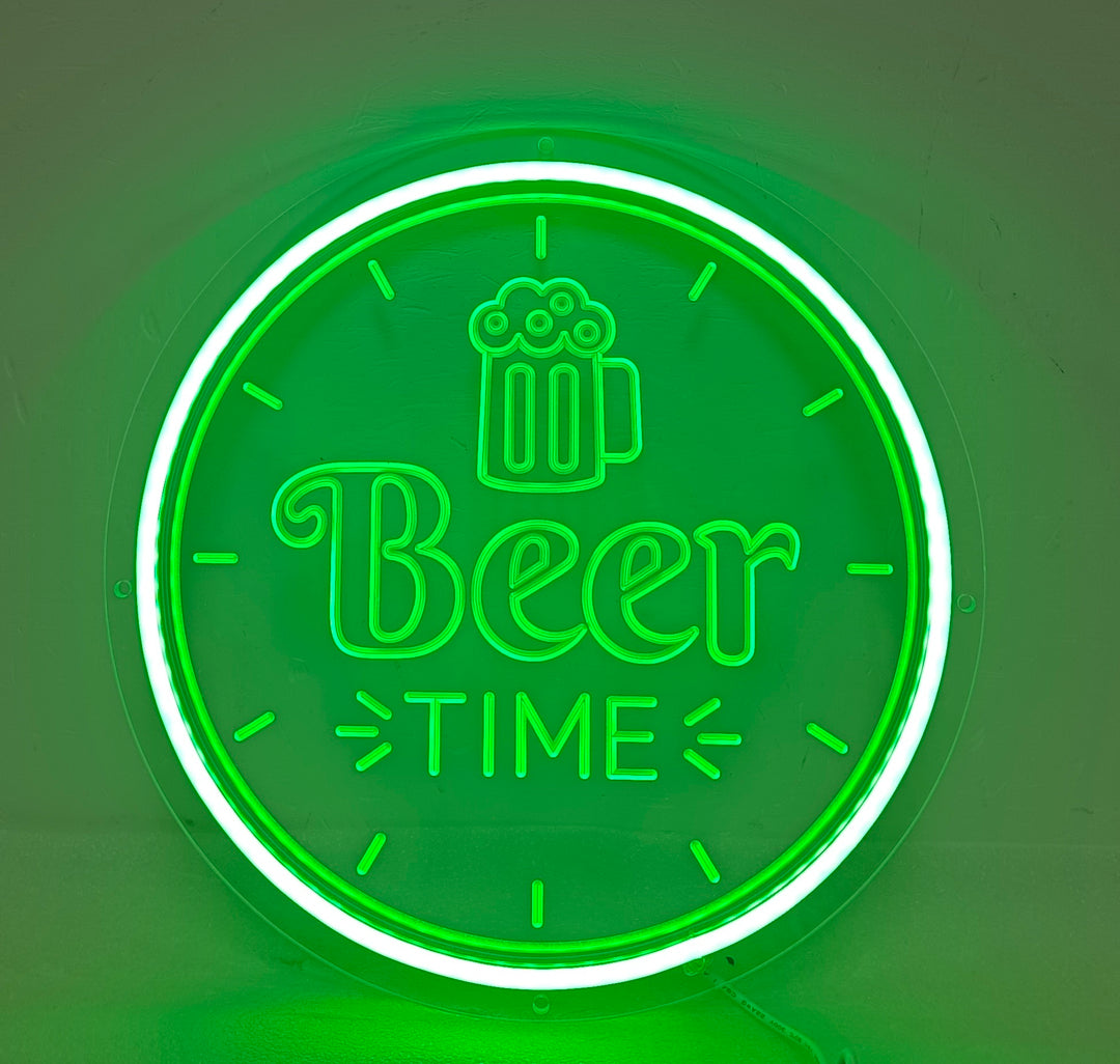 "Beer Bar Sunset, Bierglas" Mini Neonschrift