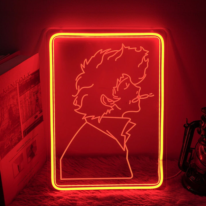 "Popkultur Fledermaus Soldat" Mini-Neonschild