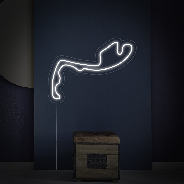 "Monaco F1 Strecke" Neonschrift