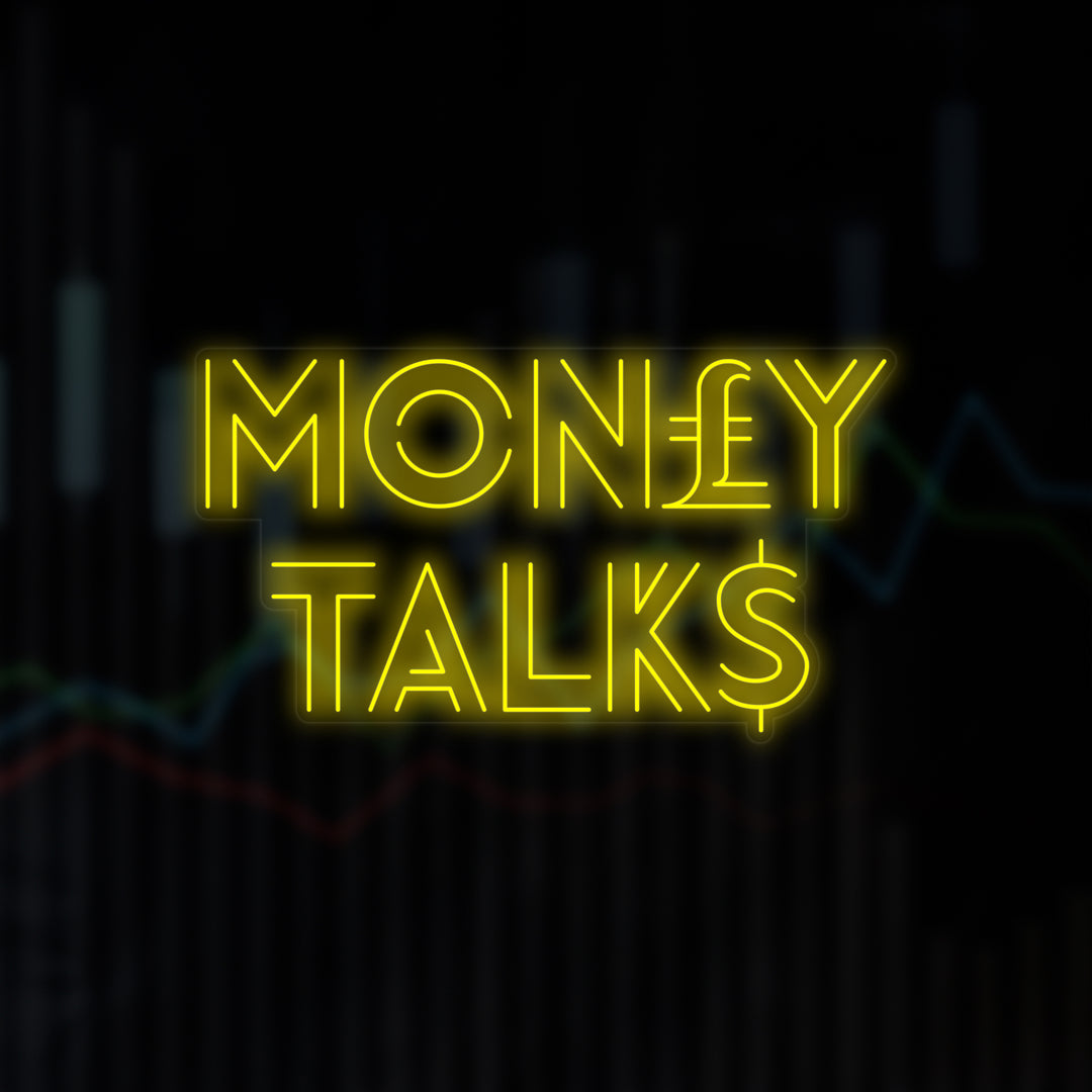 "Money Talks" Neonschrift