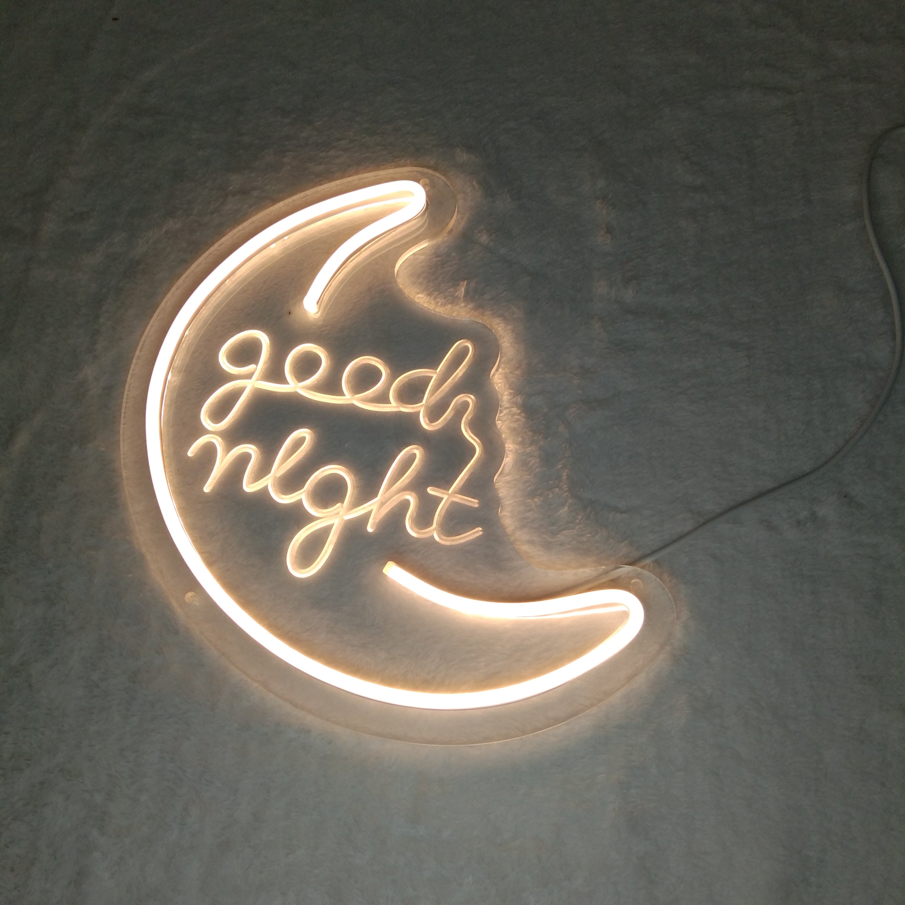 "Moon Good Night" Mini USB LED Neonschrift