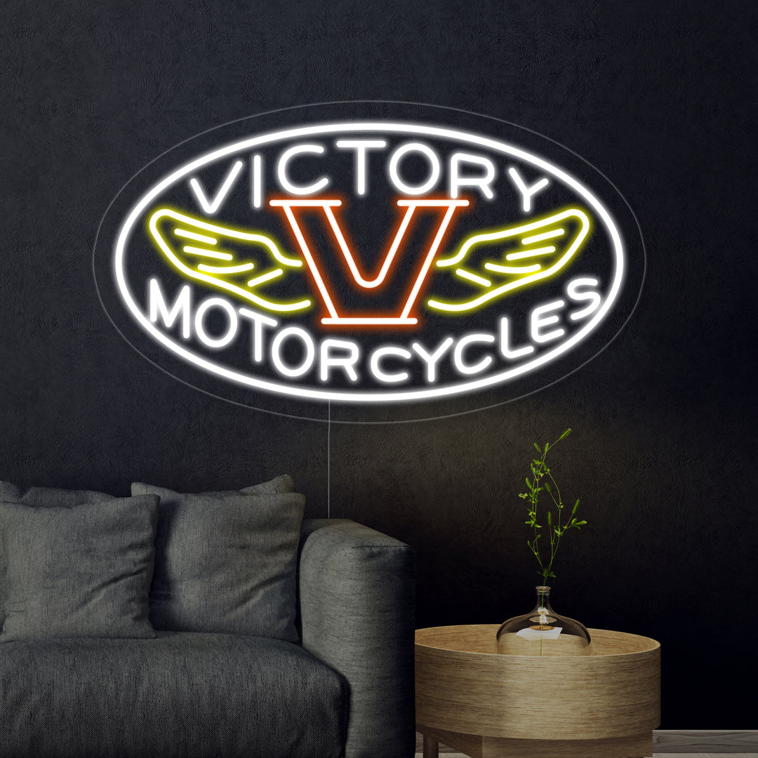 "Motorcycles Victory" Neonschrift