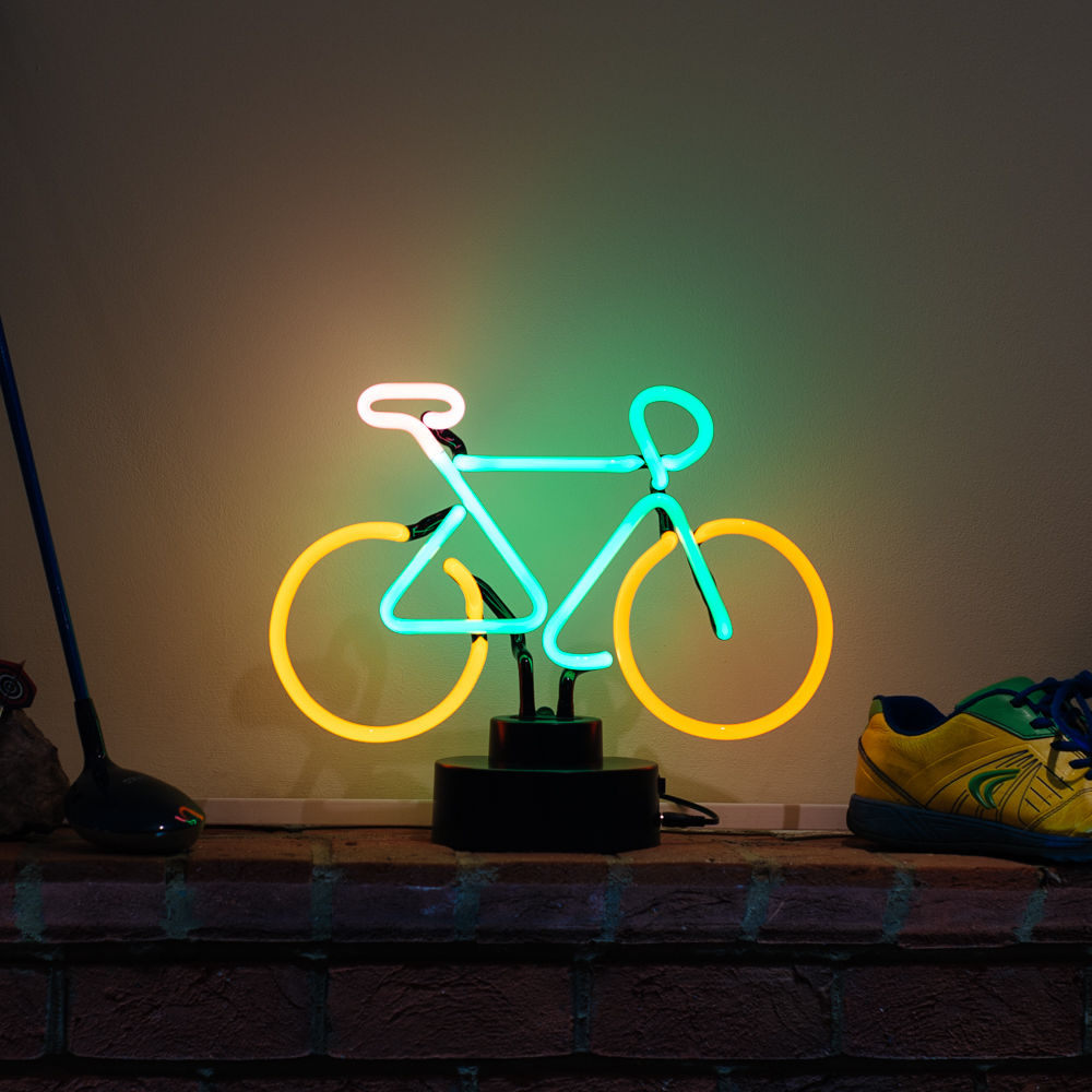 "Mountainbike" Tisch-Neonschild, Glas-Neonschild, Neonschrift