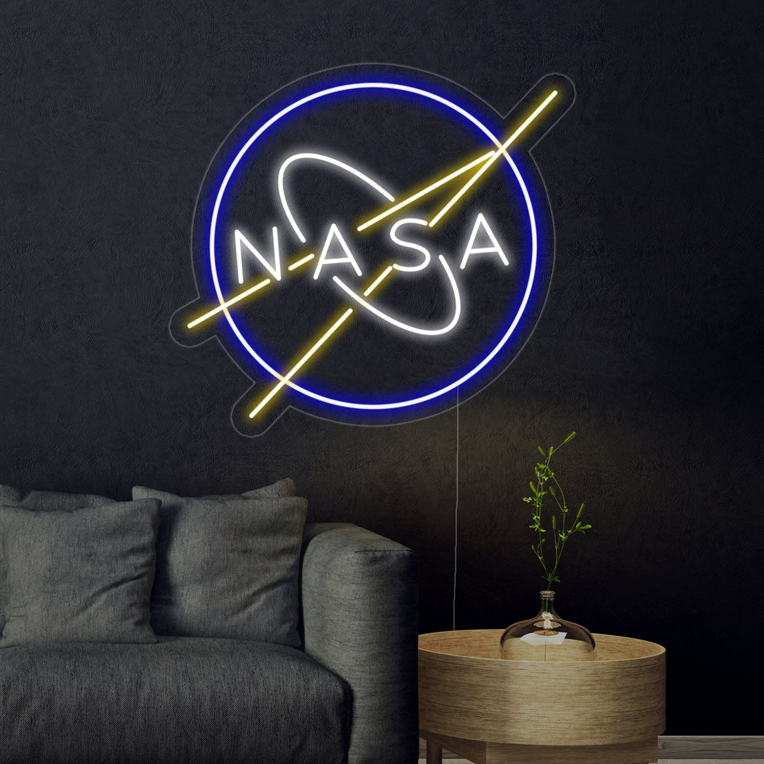 "Nasa-Logo" Neonschrift