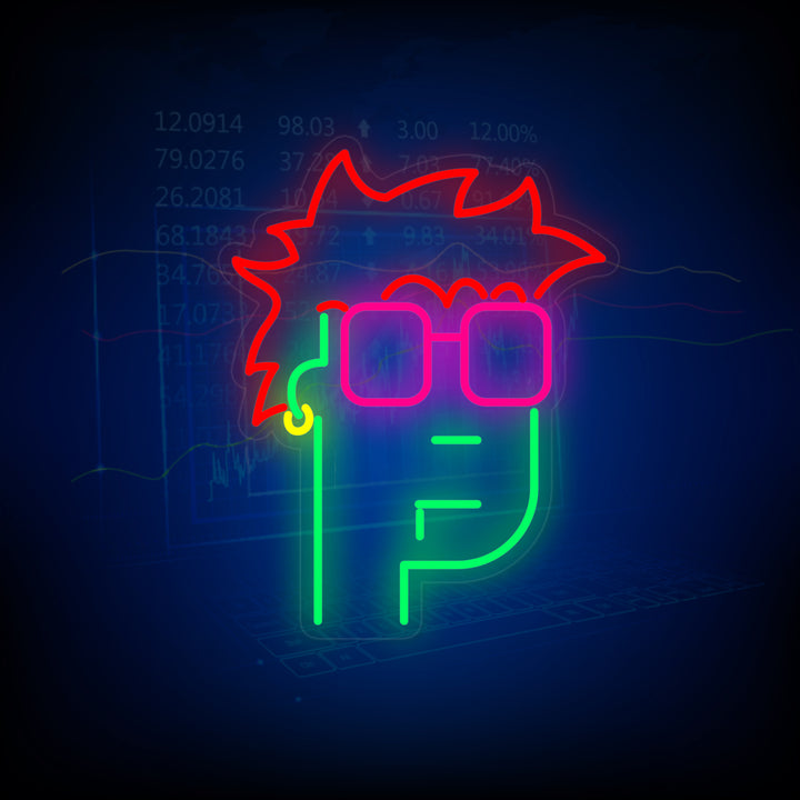 "NTD-Affe" Neonschrift