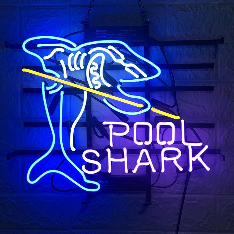 "Pool Shark, Billard-Spielzimmer" Neonschrift