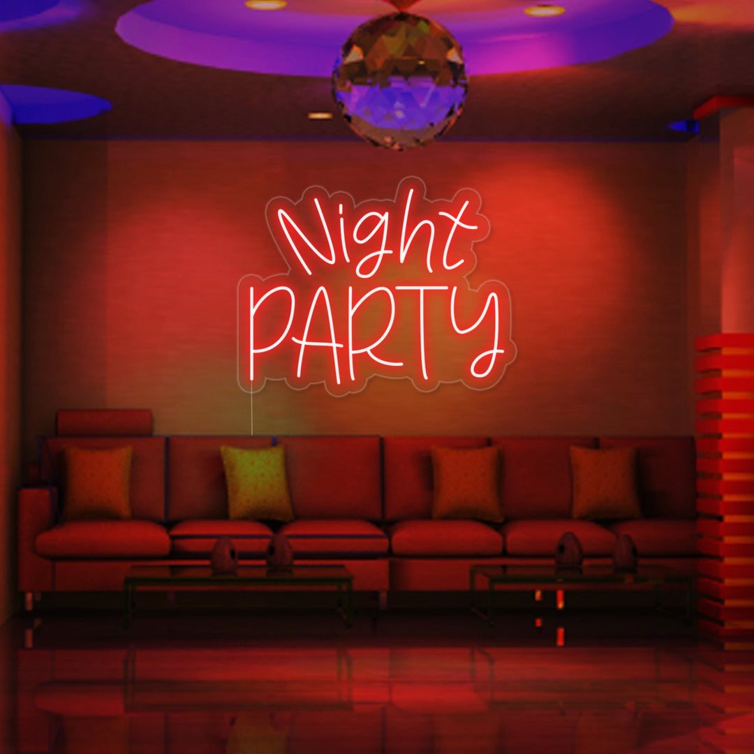 "Night Party" Neonschrift
