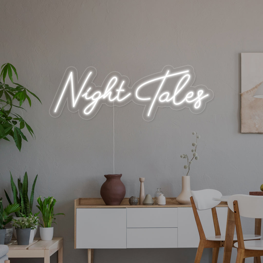 "Night Tales" Neonschrift