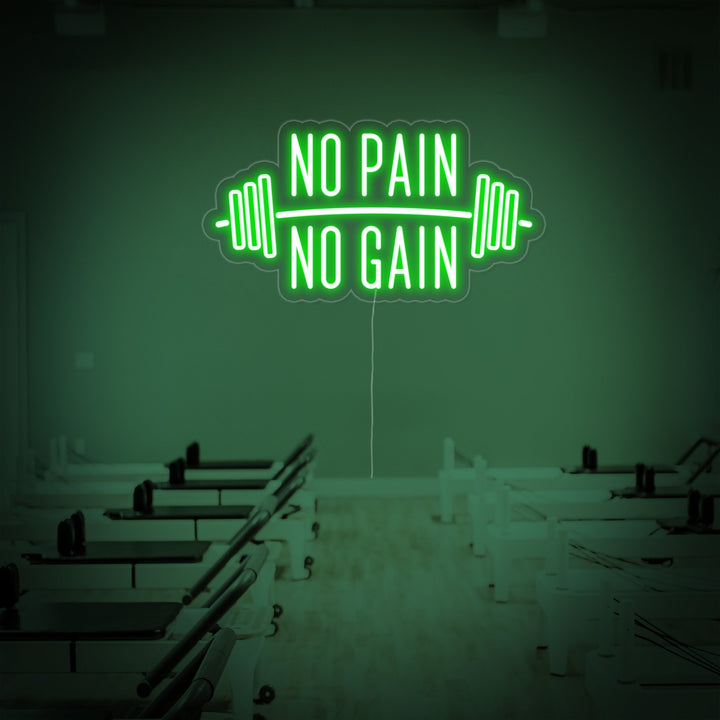 "No Pain No Gain, Fitnessstudio Dekoration, Fitnessstudio Zitate, Fitness Zitate, Workout Zitate" Neonschrift