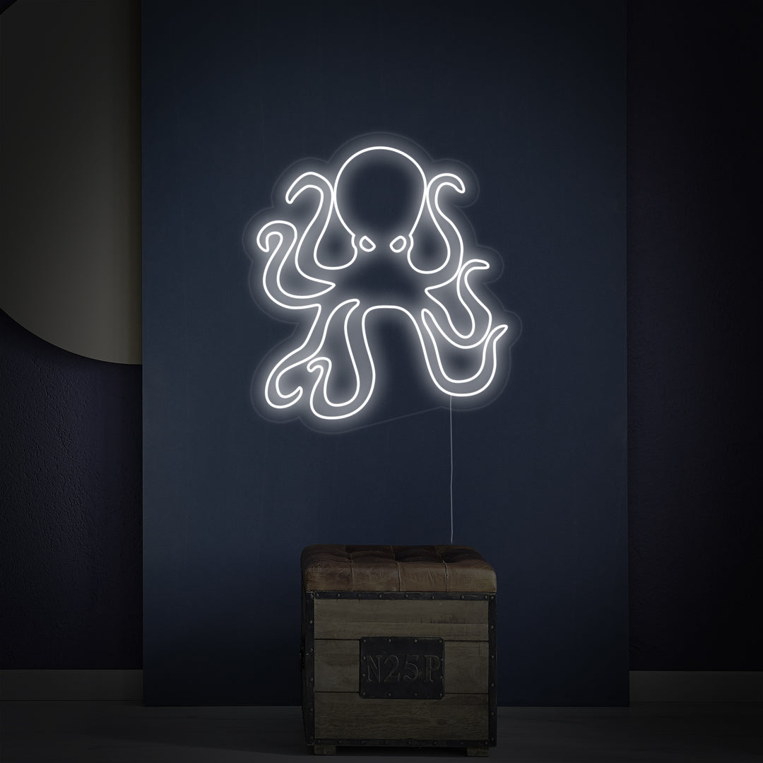 "Octopus Restaurant Meerestier" Neonschrift