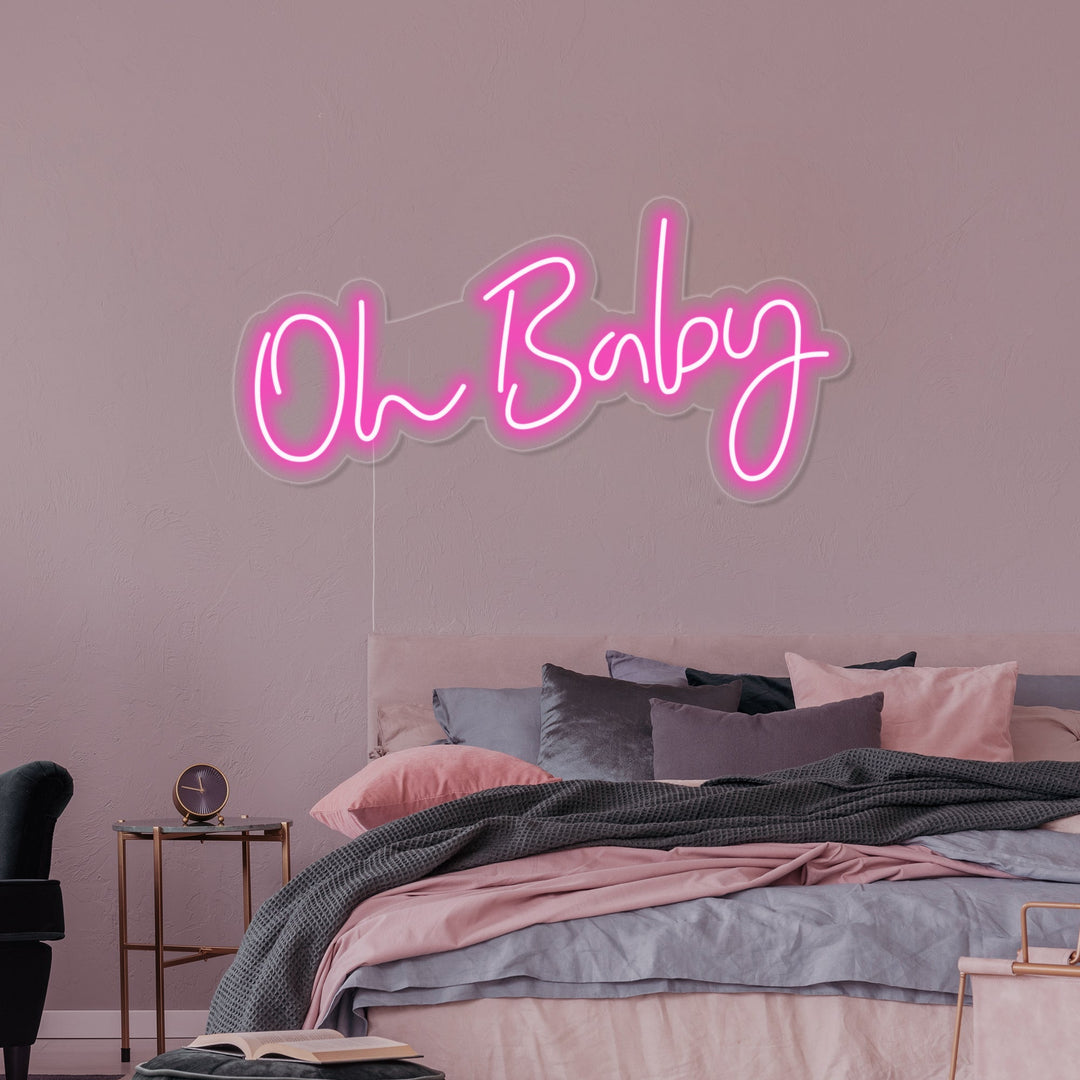 "Oh Baby" Neonschrift