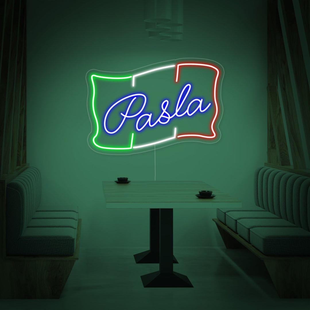 "PASTA, Italienisches Essen" Neonschrift