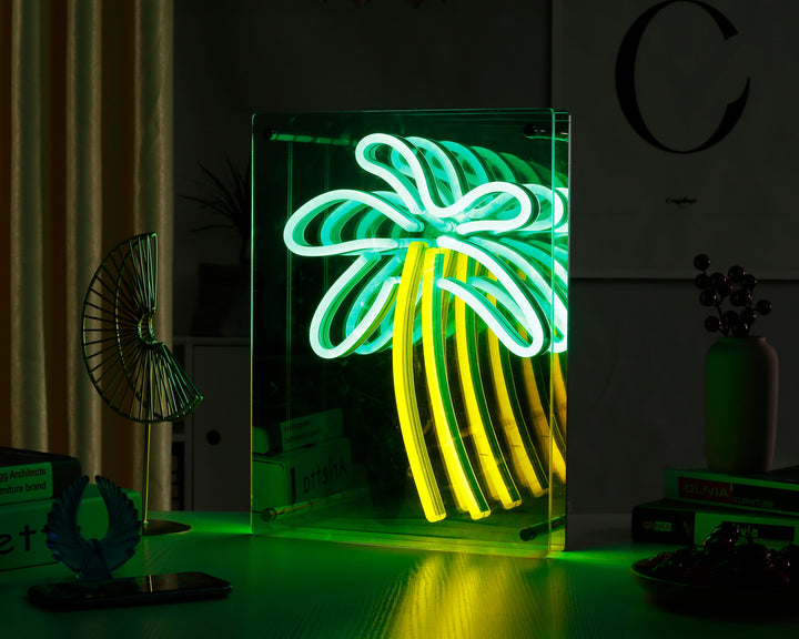"Palme Geführt" 3D Unendlichkeits LED Neonschrift