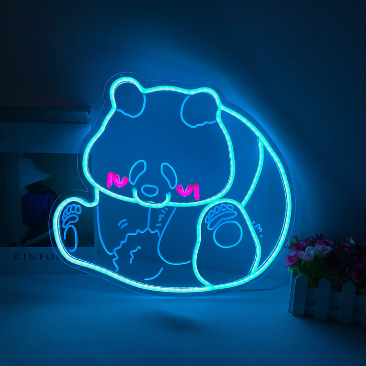 "Panda, Cartoon" Mini Neonschrift