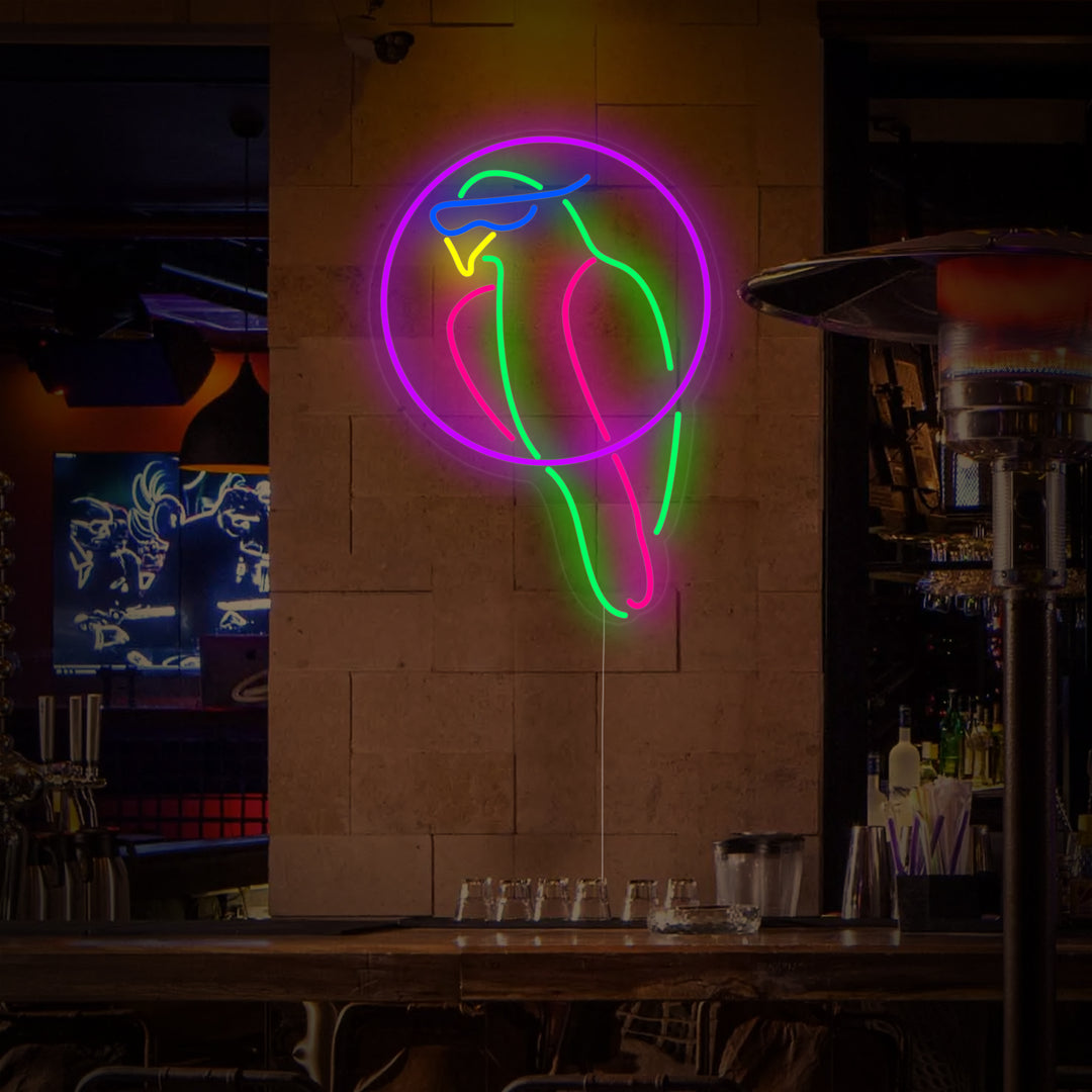 "Papagei-TIKI-Bar" Neonschrift