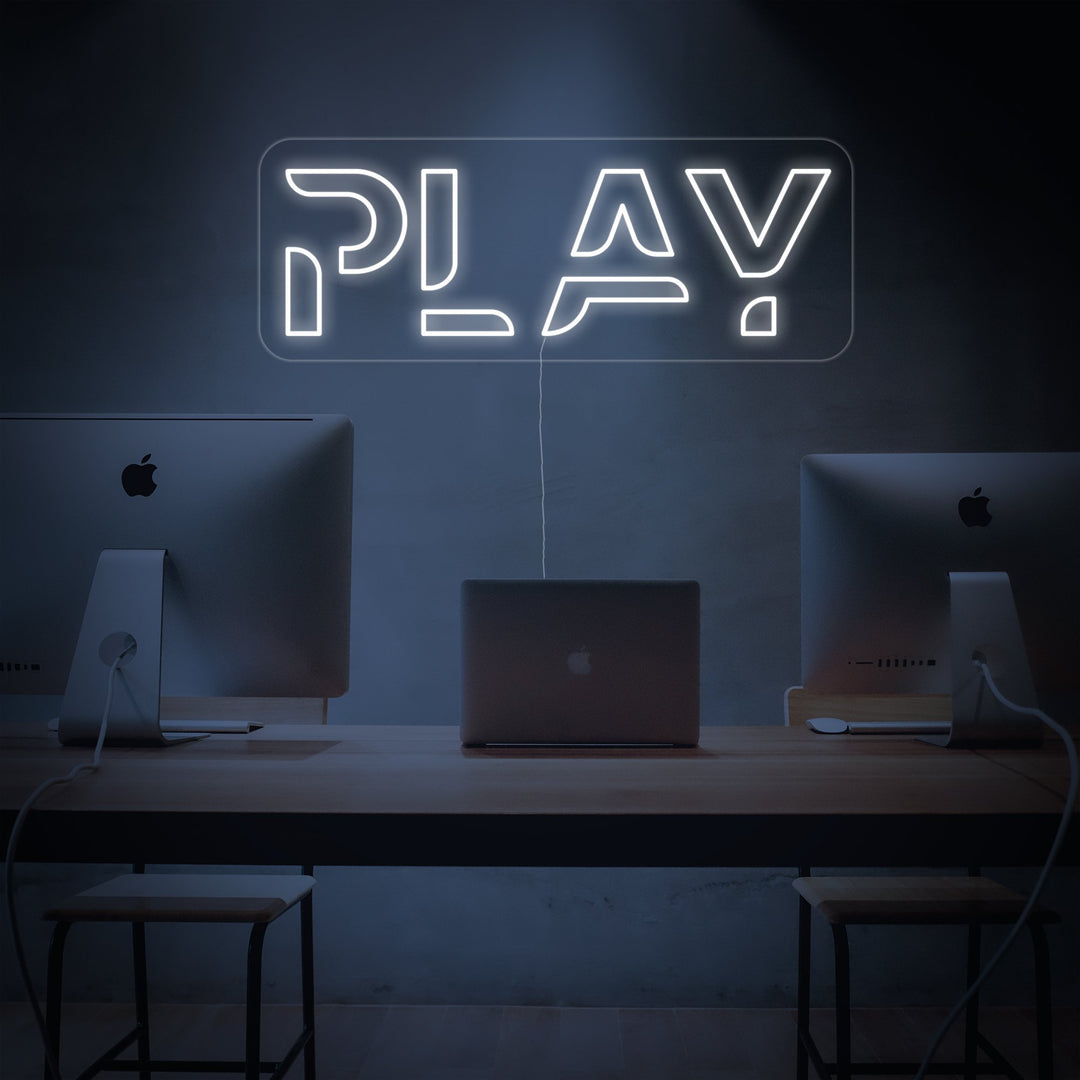 "Play" Neonschrift