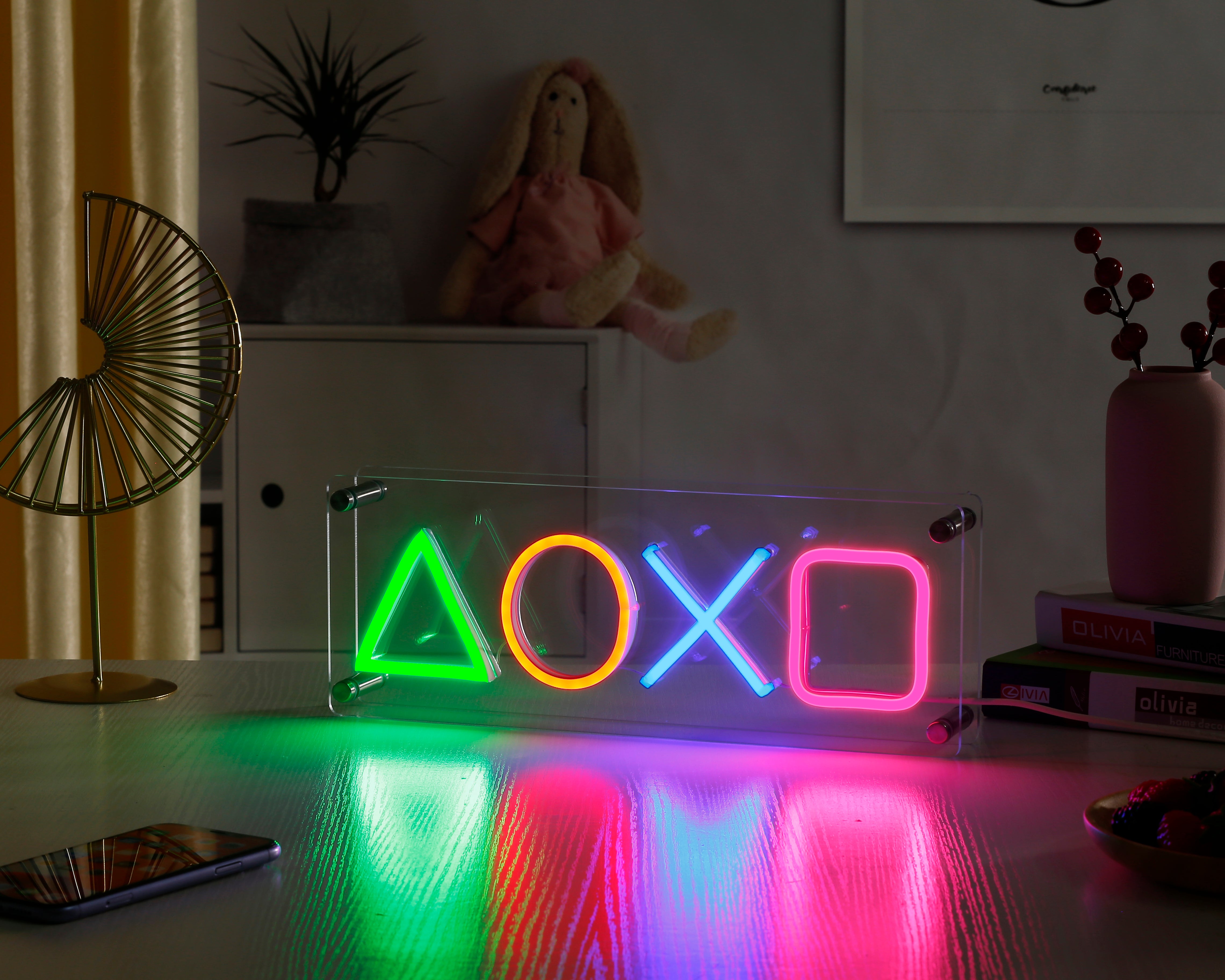 "Play Gaming Station" Desk LED Neonschrift