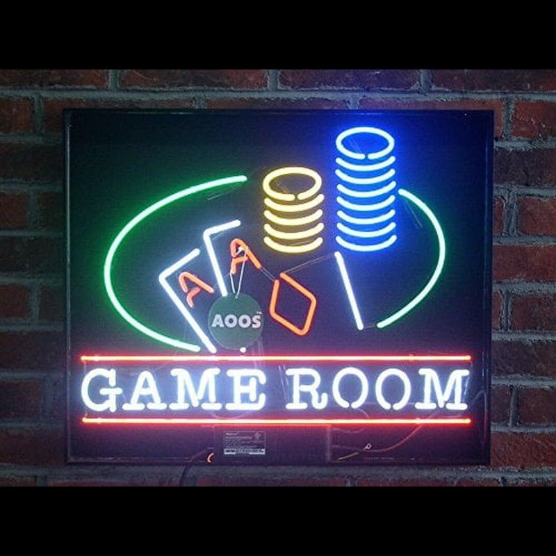 "Poker Chips, Game Room" Neonschrift