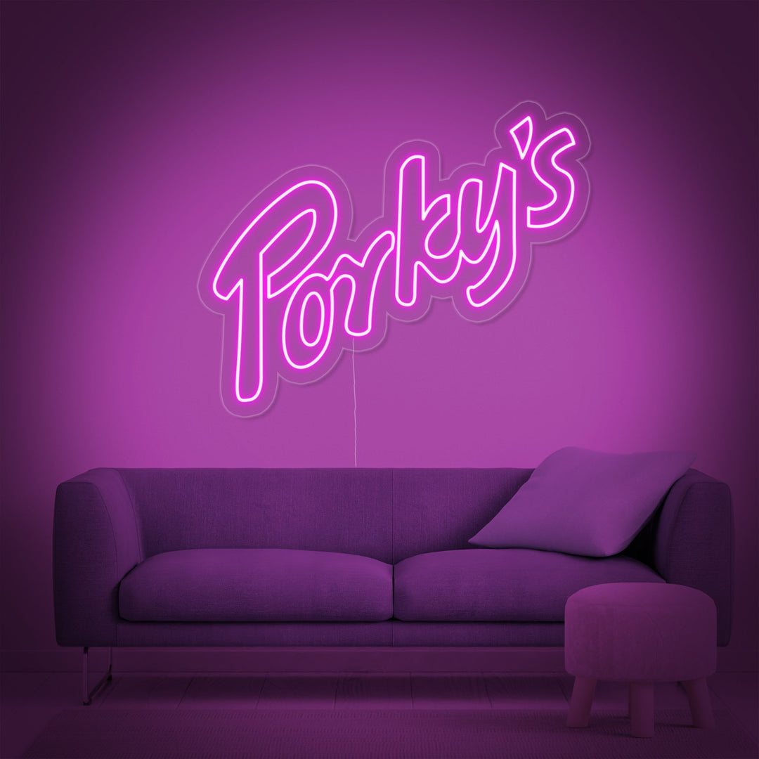 "Porky" Neonschrift
