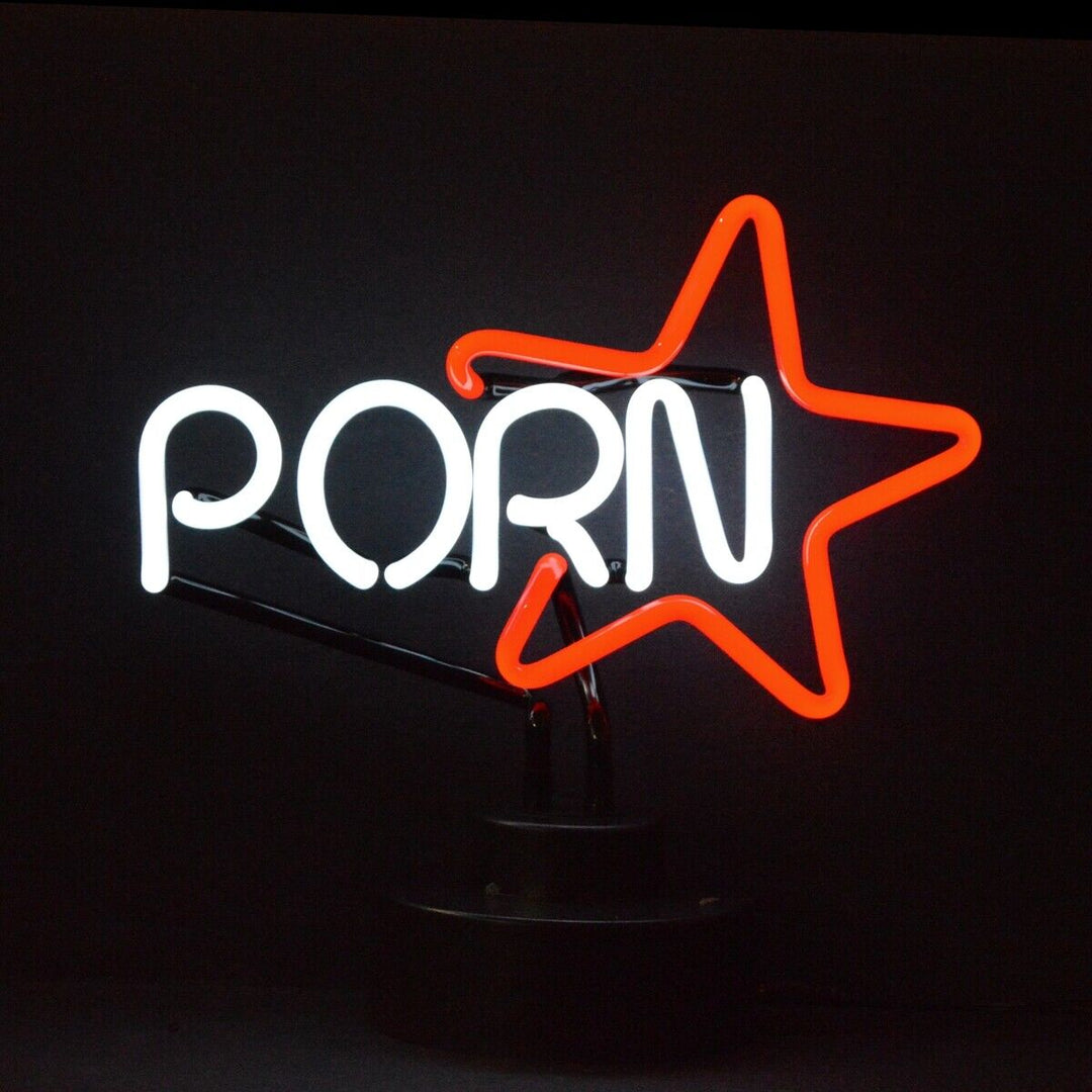 "Porn Star Tisch-Neonschild, Glas-Neonschild" Neonschrift
