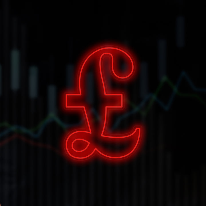 "Pfund-Symbol" Neonschrift