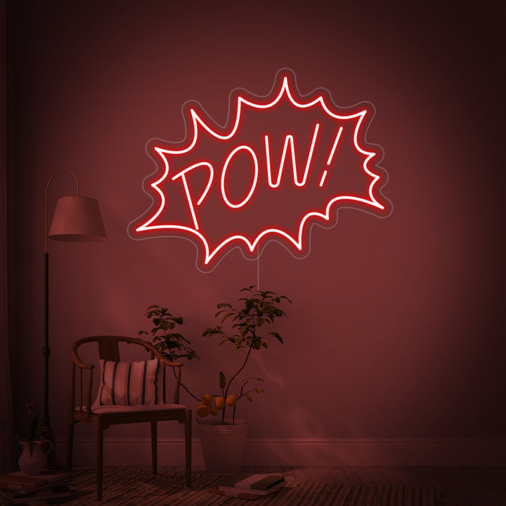 "Pow" Neonschrift