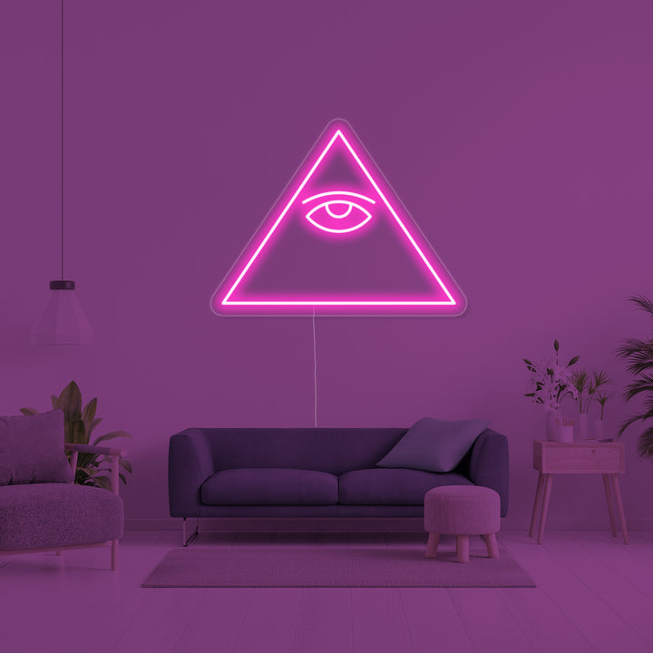 "Hellseherisches Auge" Neonschrift