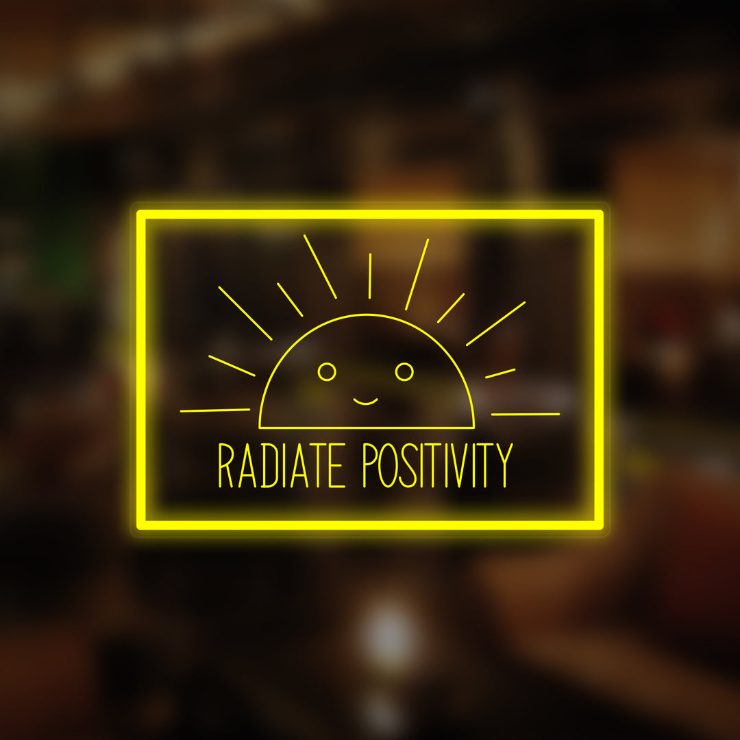 "Radiate Positivity" Mini-Neonschild
