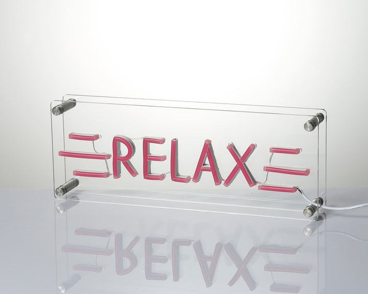 "Relax" Desk LED Neonschrift